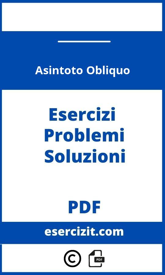 Asintoto Obliquo Esercizi Svolti