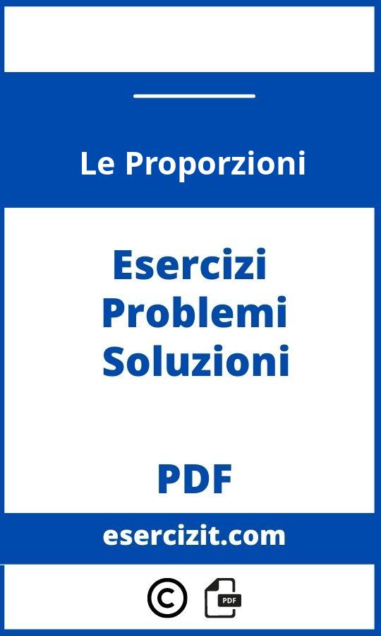 Esercizi Con Le Proporzioni