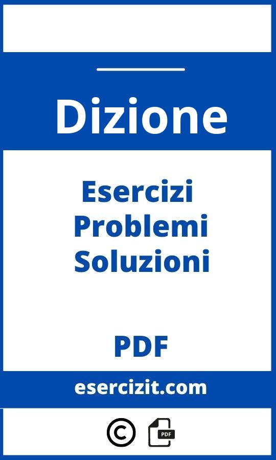 Esercizi Di Dizione Pdf