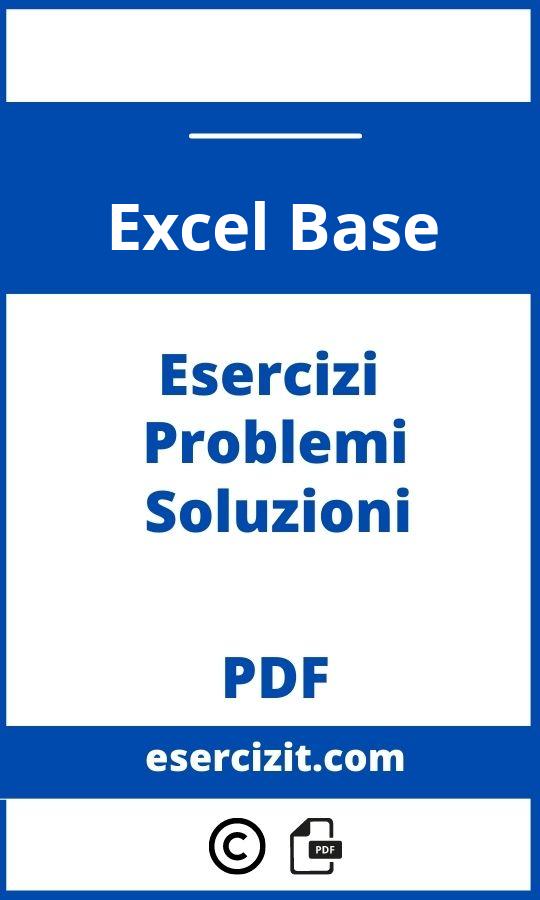 Esercizi Excel Base Pdf