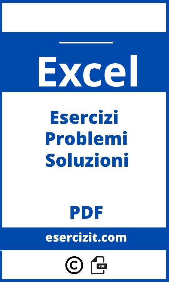 Esercizi Excel Svolti Pdf