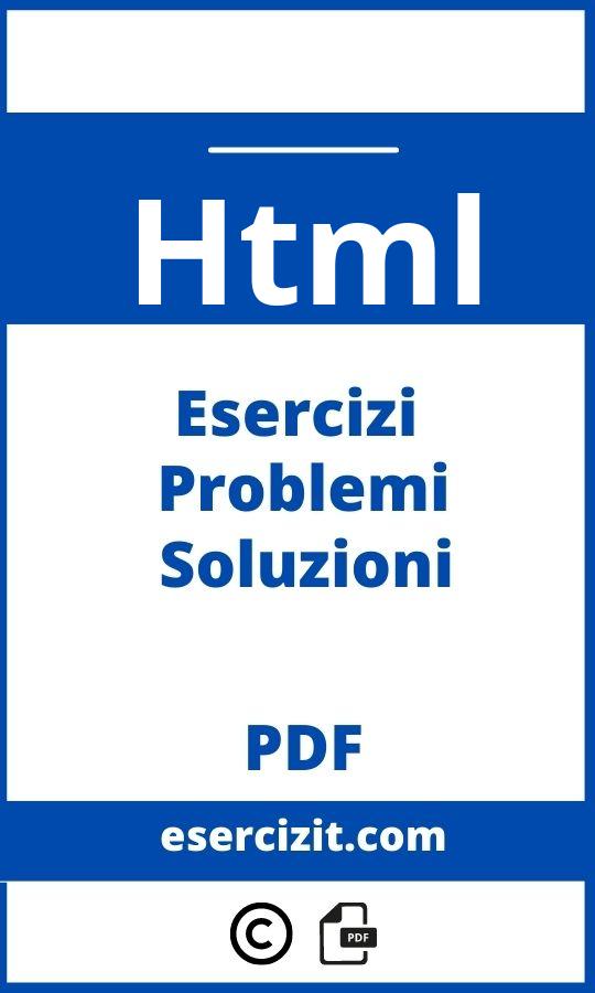 Esercizi Html Con Soluzioni