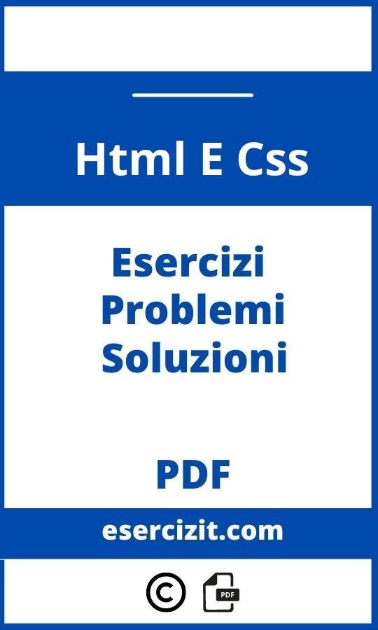 Esercizi Html E Css Svolti