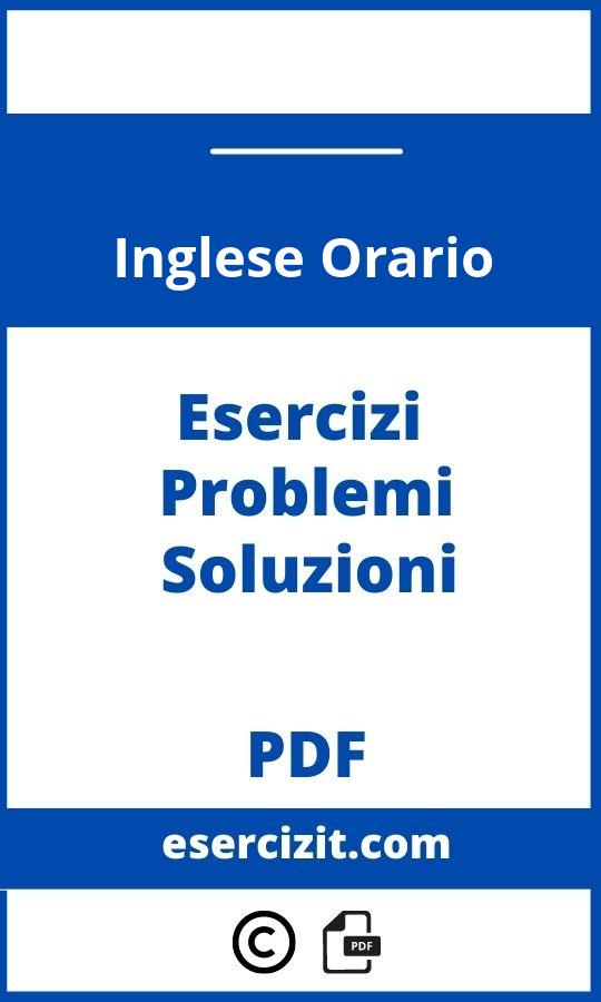 Esercizi Inglese Orario Pdf