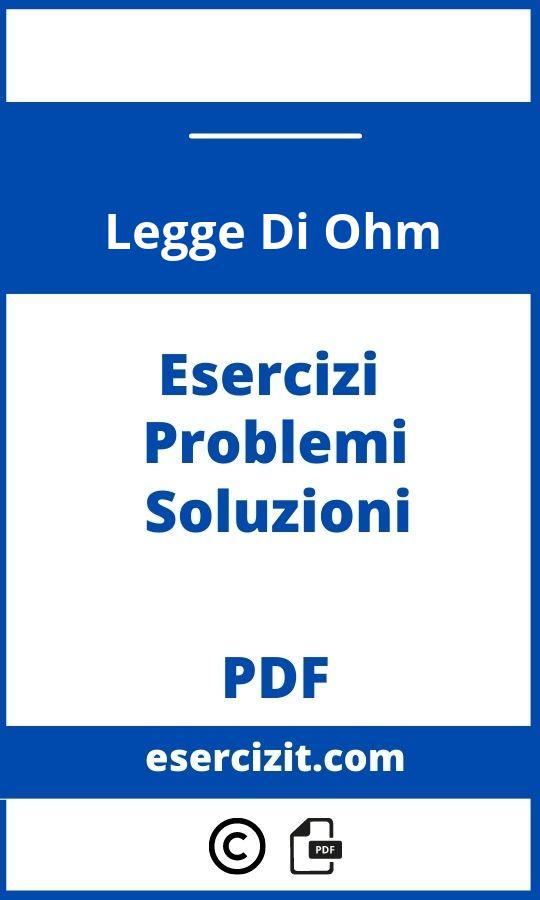 Esercizi Legge Di Ohm Pdf