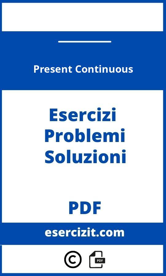 Esercizi Present Continuous Pdf