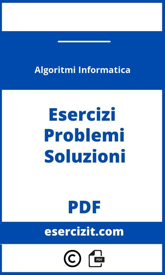 Esercizi Su Algoritmi Informatica