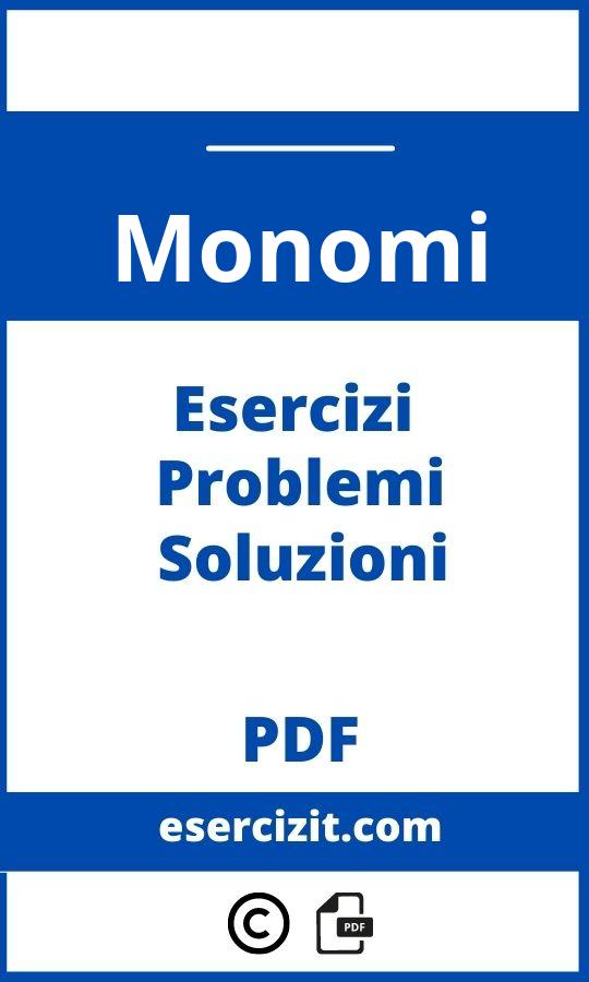 Esercizi Sui Monomi Pdf