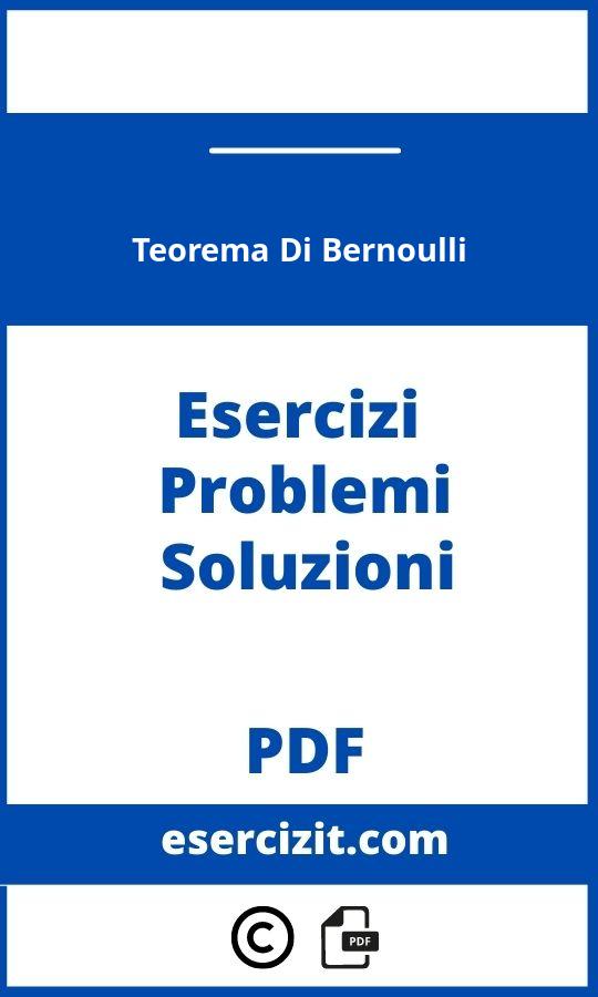 Esercizi Teorema Di Bernoulli