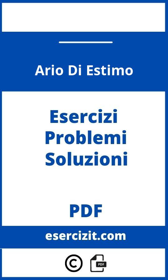 Eserciziario Di Estimo Pdf