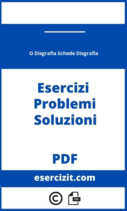 Esercizio Disgrafia Schede Disgrafia Pdf