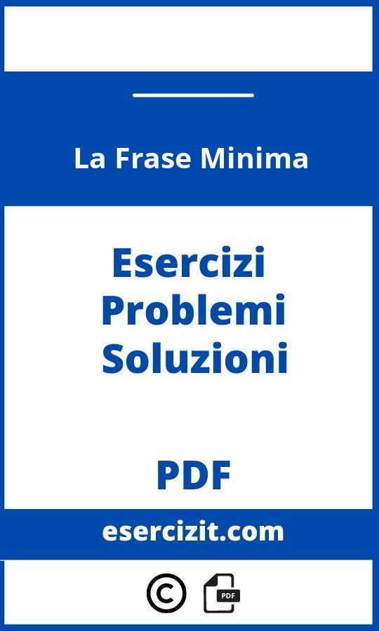 La Frase Minima Esercizi