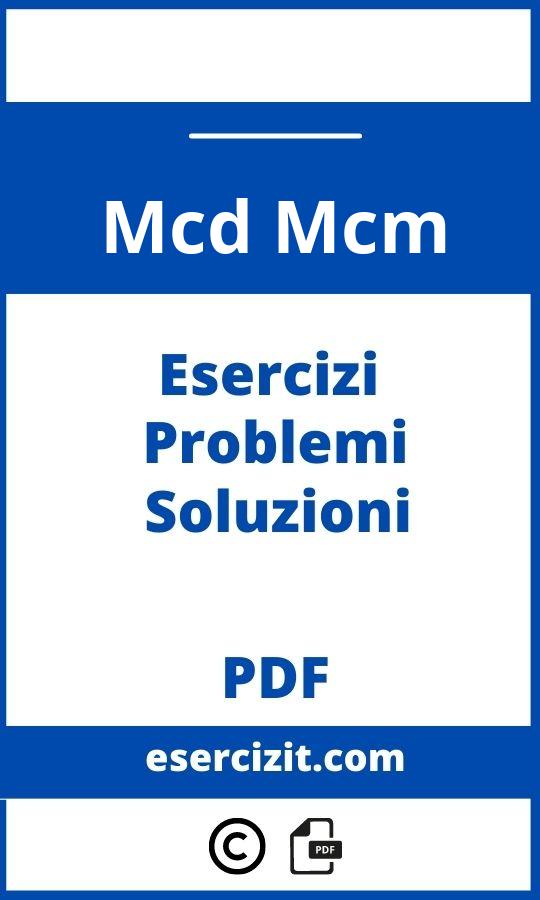 Problemi Mcd Mcm Pdf