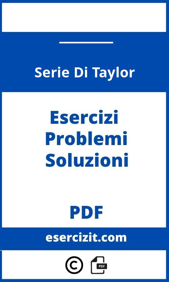 Serie Di Taylor Esercizi