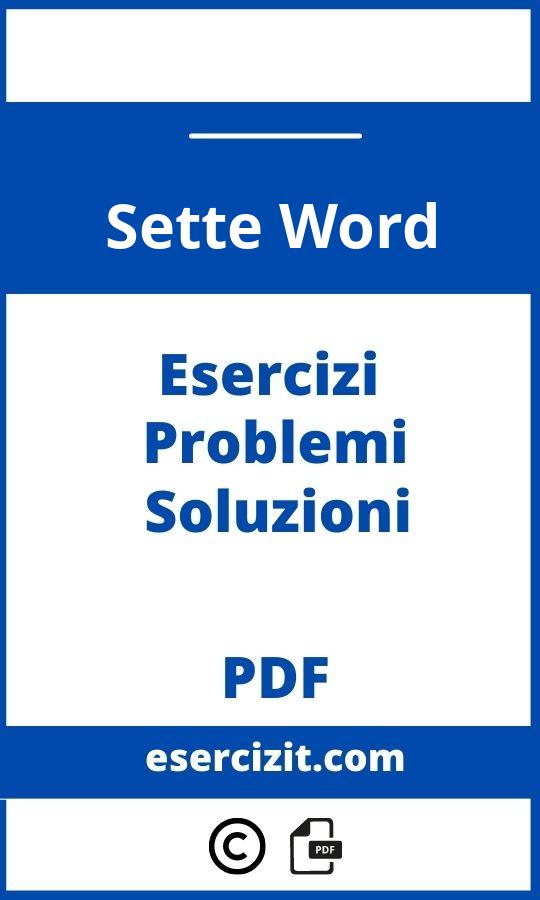 Sette Esercizi Word Pdf